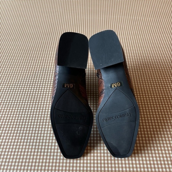 FRANCO SARTO "Nico" boot in Espresso Snake Print short boots booties. Size 6 - Picture 11 of 14